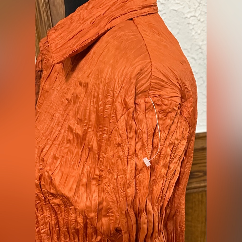 ‼️3 for $30 or purchase sep. - NWOT Clara Women's Crinkle Button-Down Shirt - Picture 12 of 15